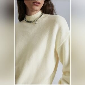 Women's & Other Stories Mock Neck Sweater, Color Off White, Size  XS